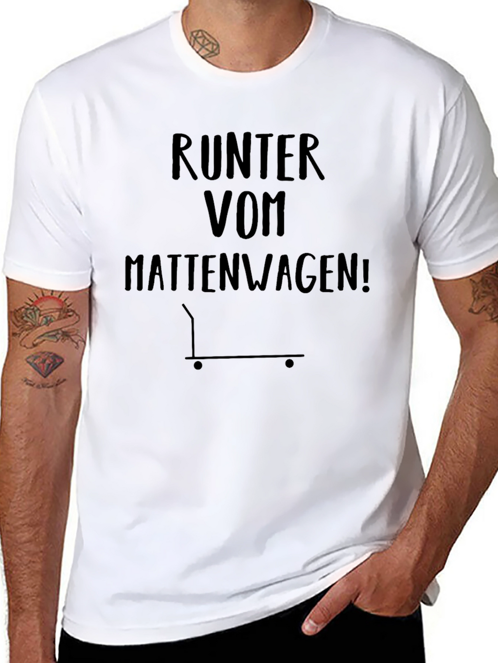 RUNTEM VOM MATTENWAGEN T-Shirt