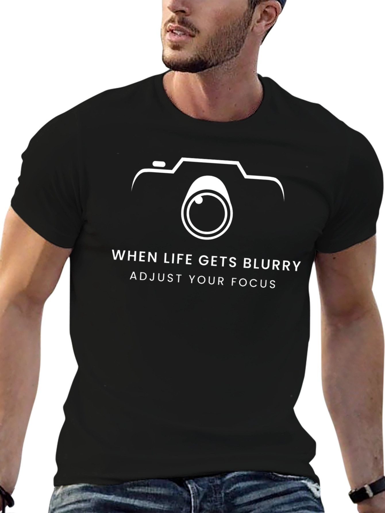 Photographers Tee: When Life Gets Blurry Adjust Focus