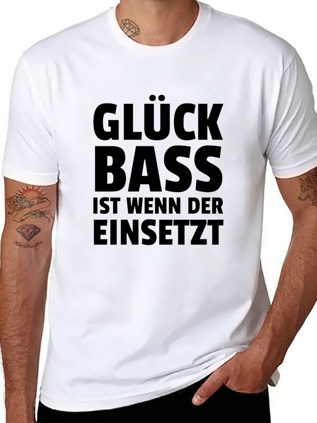 Glück Bass T-Shirt - Music Lover Tee
