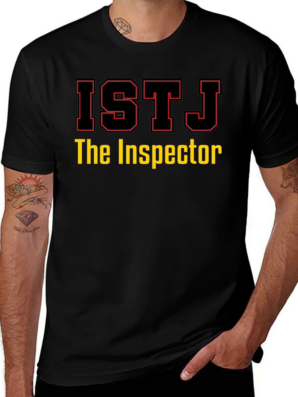 ISTJ The Inspector Black T-Shirt