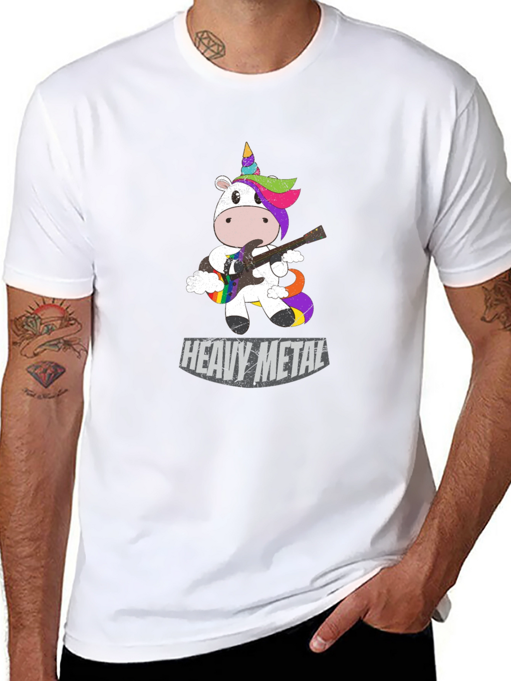 Heavy Metal Unicorn Graphic T-Shirt