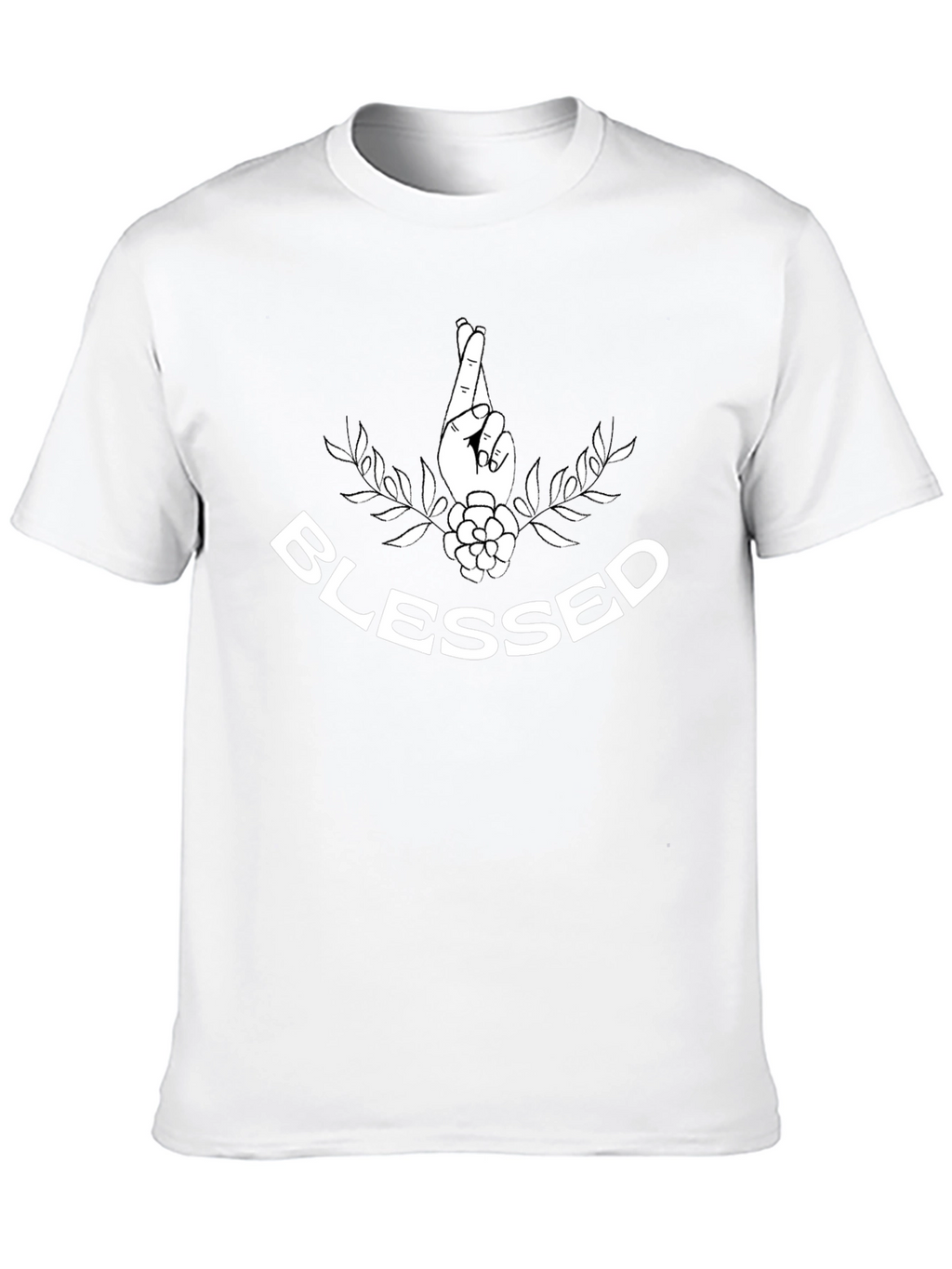 Blessed Graphic Tee - Lucky Fingers Crossed T-Shirt