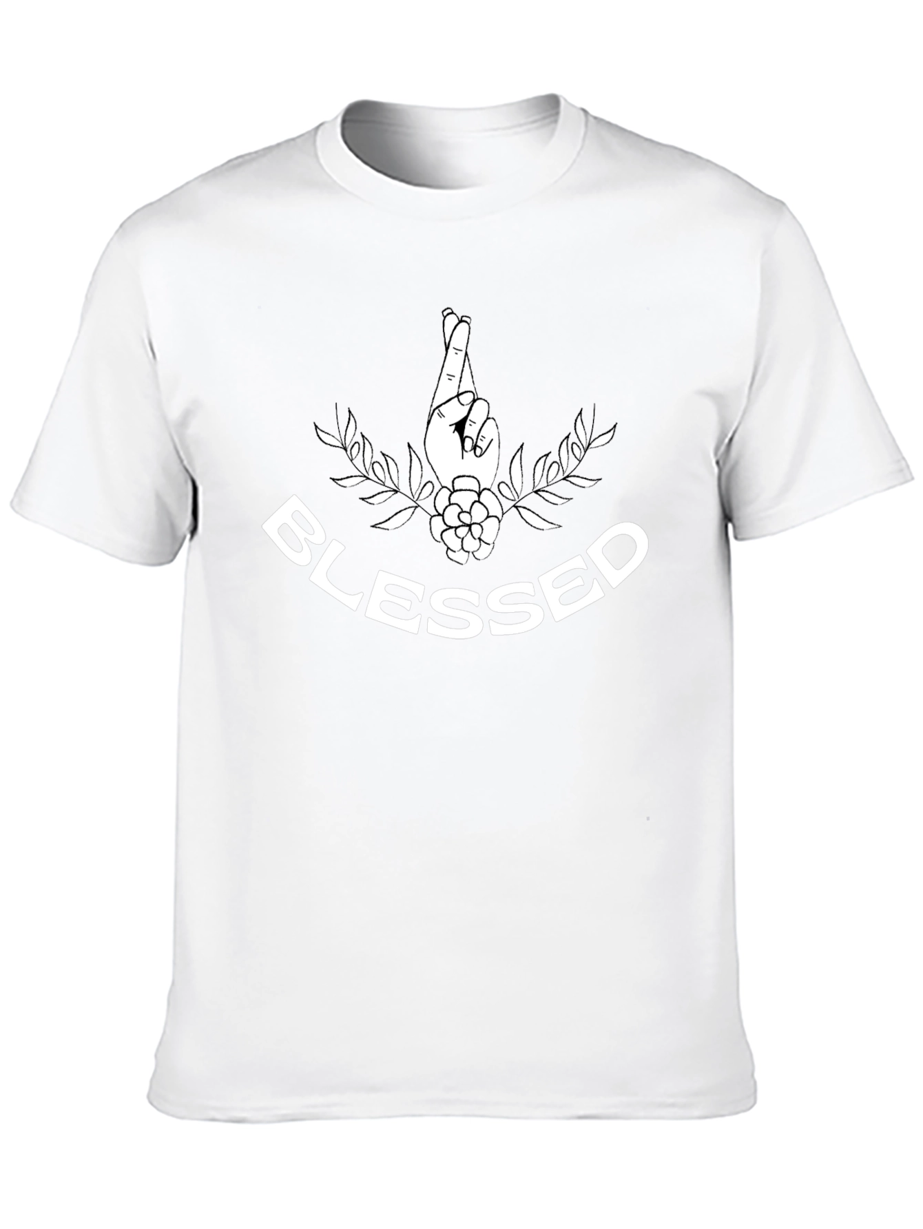 Blessed Graphic Tee - Lucky Fingers Crossed T-Shirt