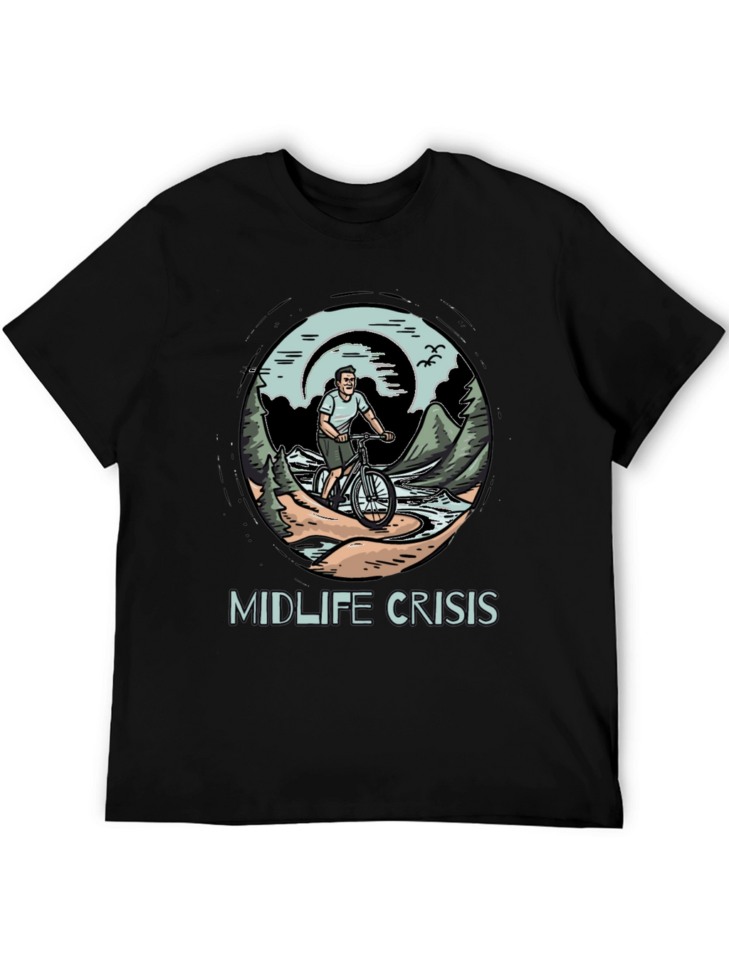 Midlife Crisis Biker T-Shirt: Outdoor Adventure Tee