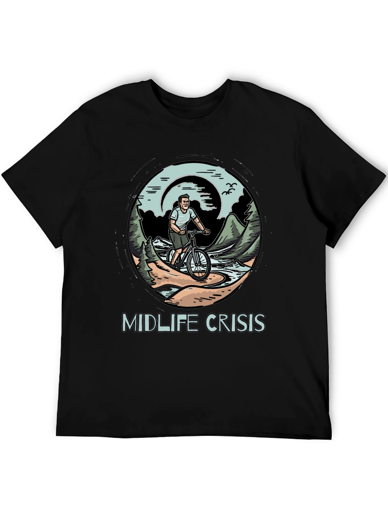Midlife Crisis Biker T-Shirt: Outdoor Adventure Tee