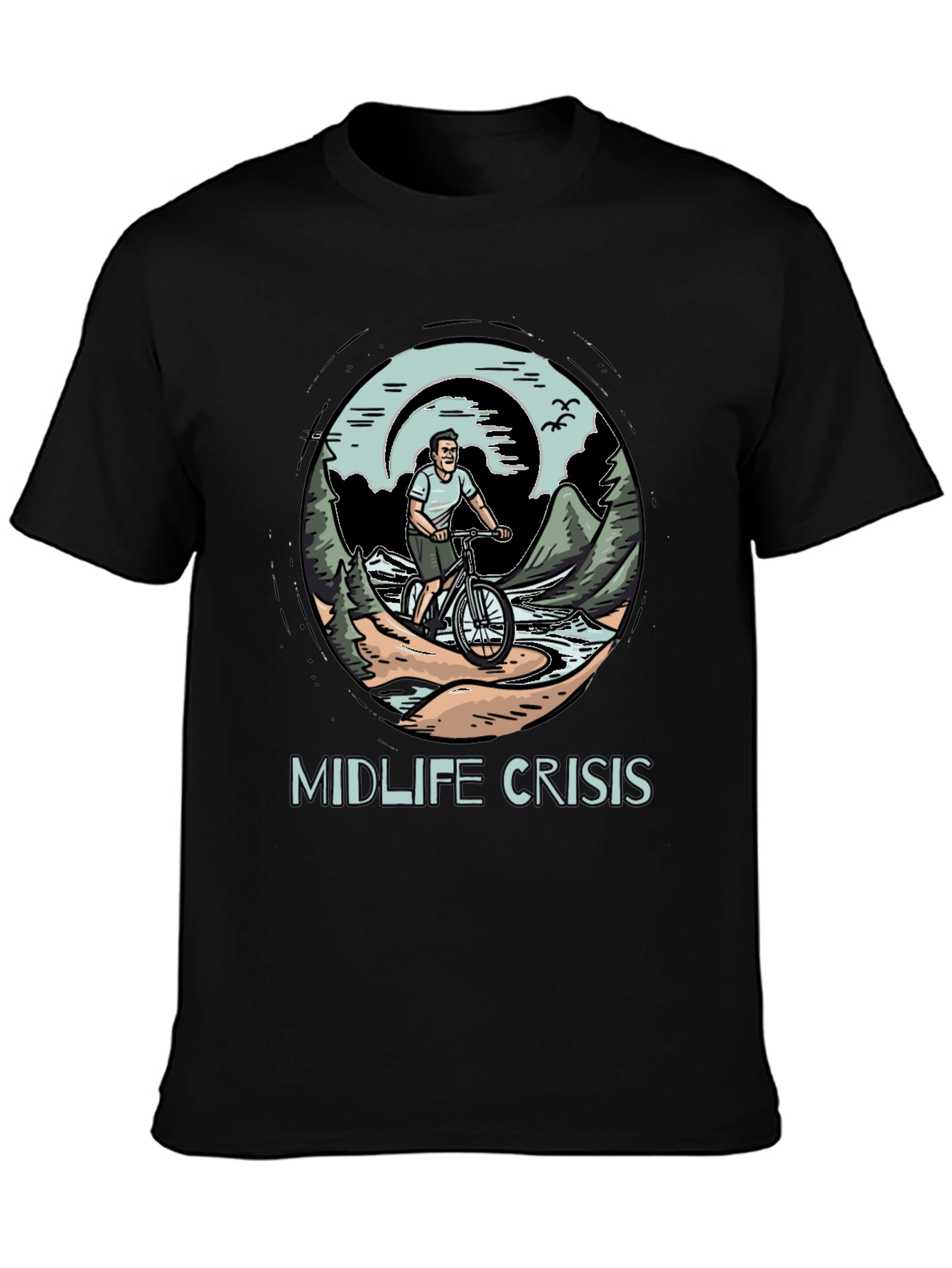Midlife Crisis Biker T-Shirt: Outdoor Adventure Tee