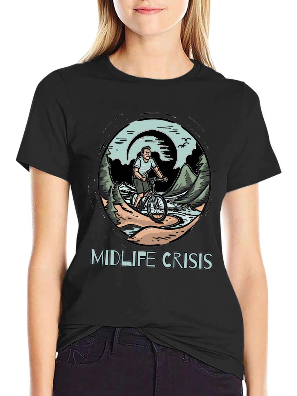 Midlife Crisis Biker T-Shirt: Outdoor Adventure Tee