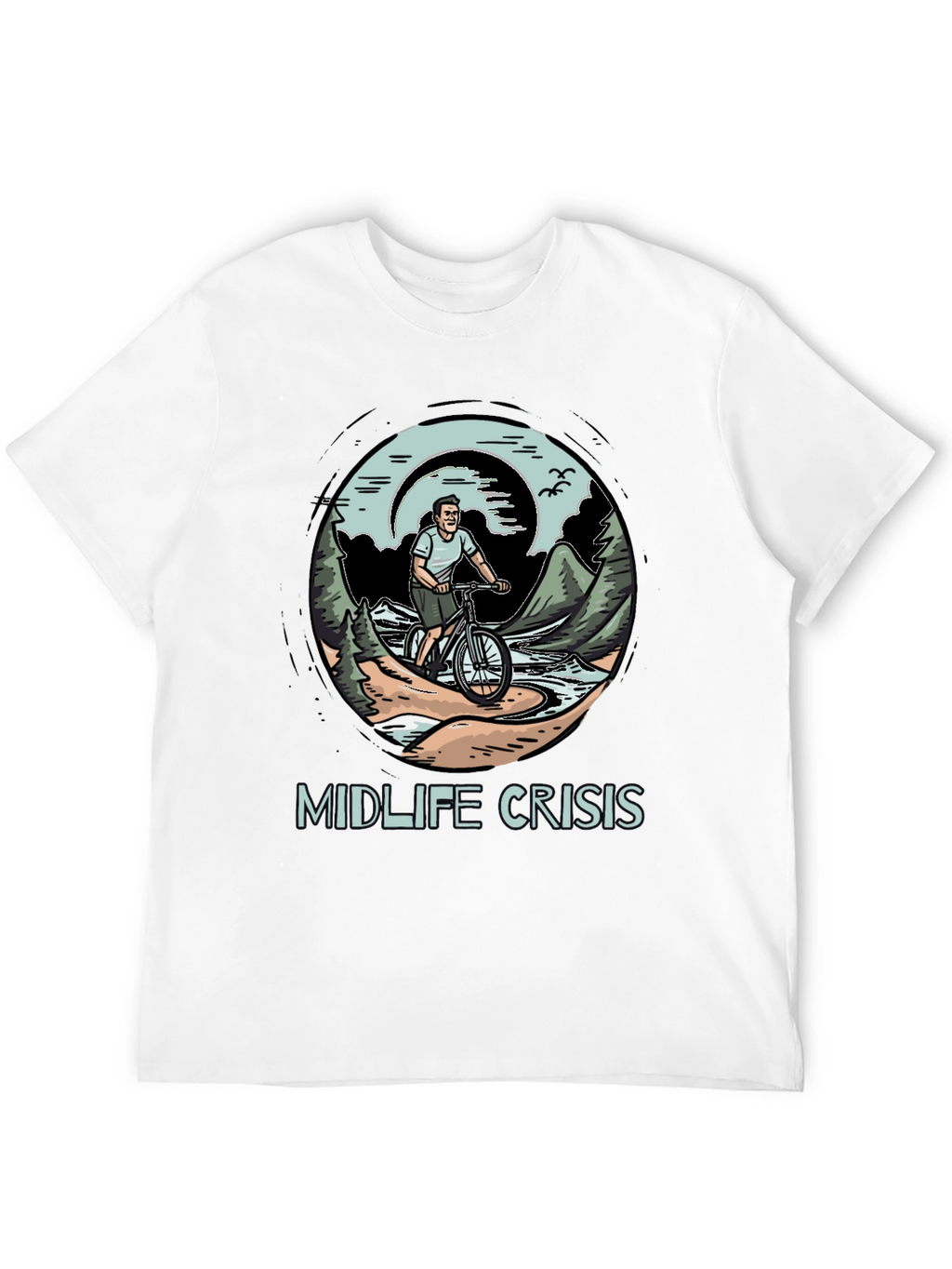 Midlife Crisis Biker T-Shirt: Outdoor Adventure Tee