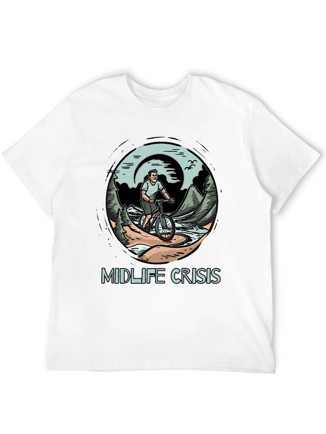 Midlife Crisis Biker T-Shirt: Outdoor Adventure Tee