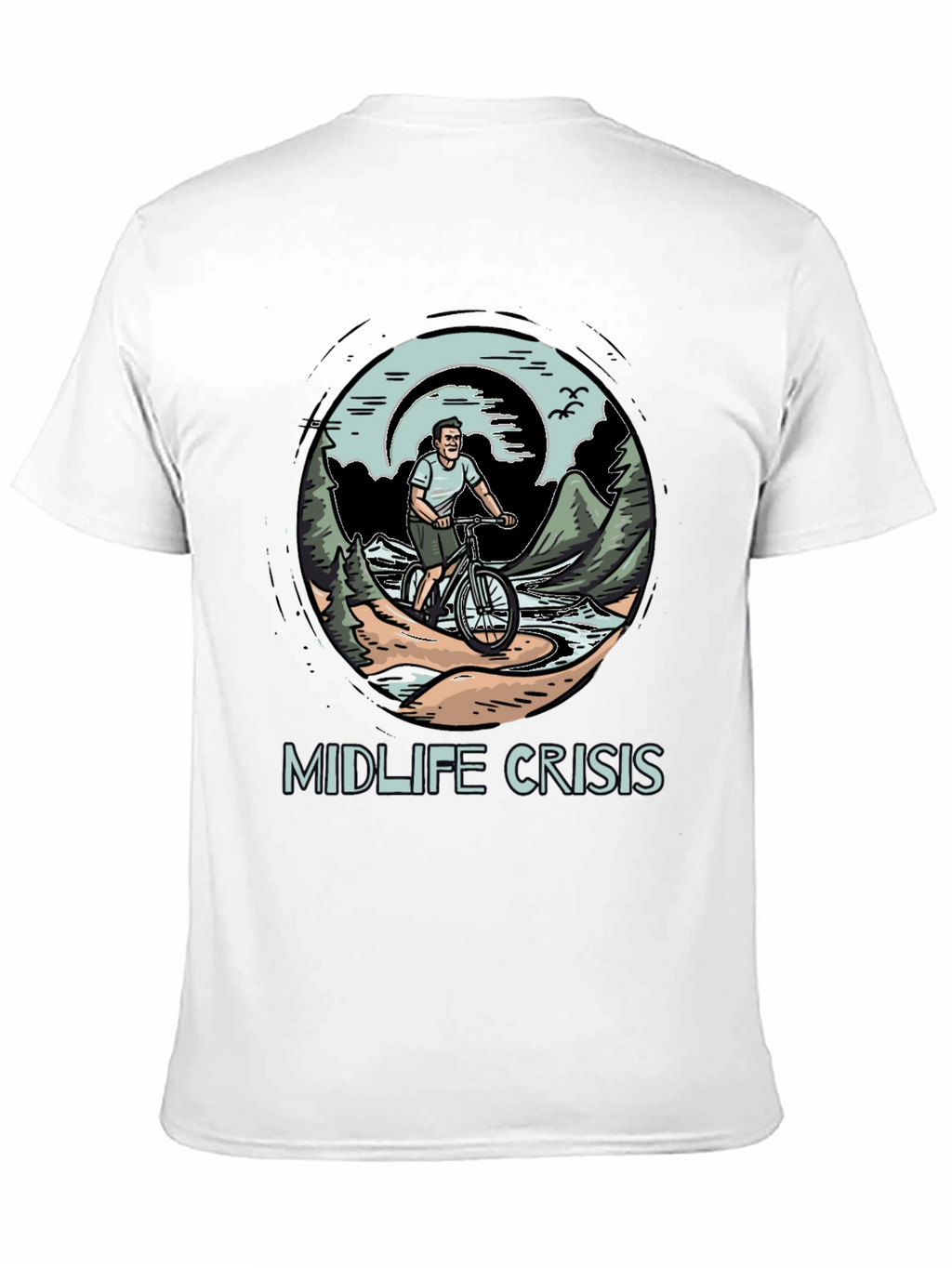 Midlife Crisis Biker T-Shirt: Outdoor Adventure Tee