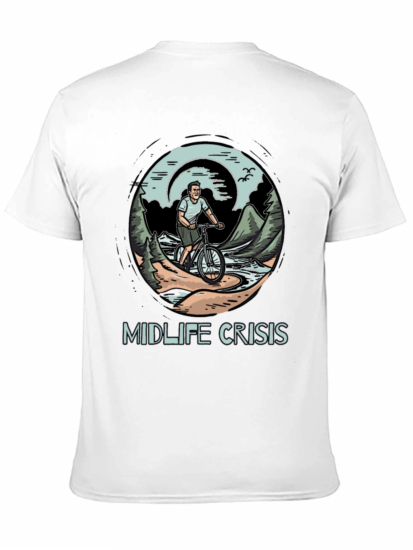 Midlife Crisis Biker T-Shirt: Outdoor Adventure Tee