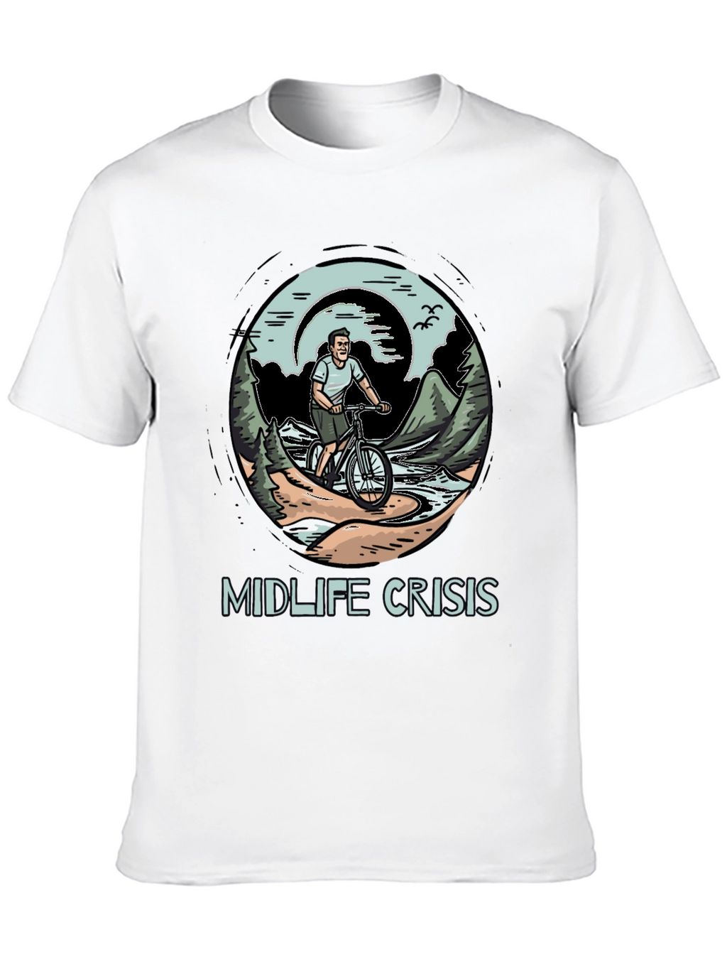 Midlife Crisis Biker T-Shirt: Outdoor Adventure Tee
