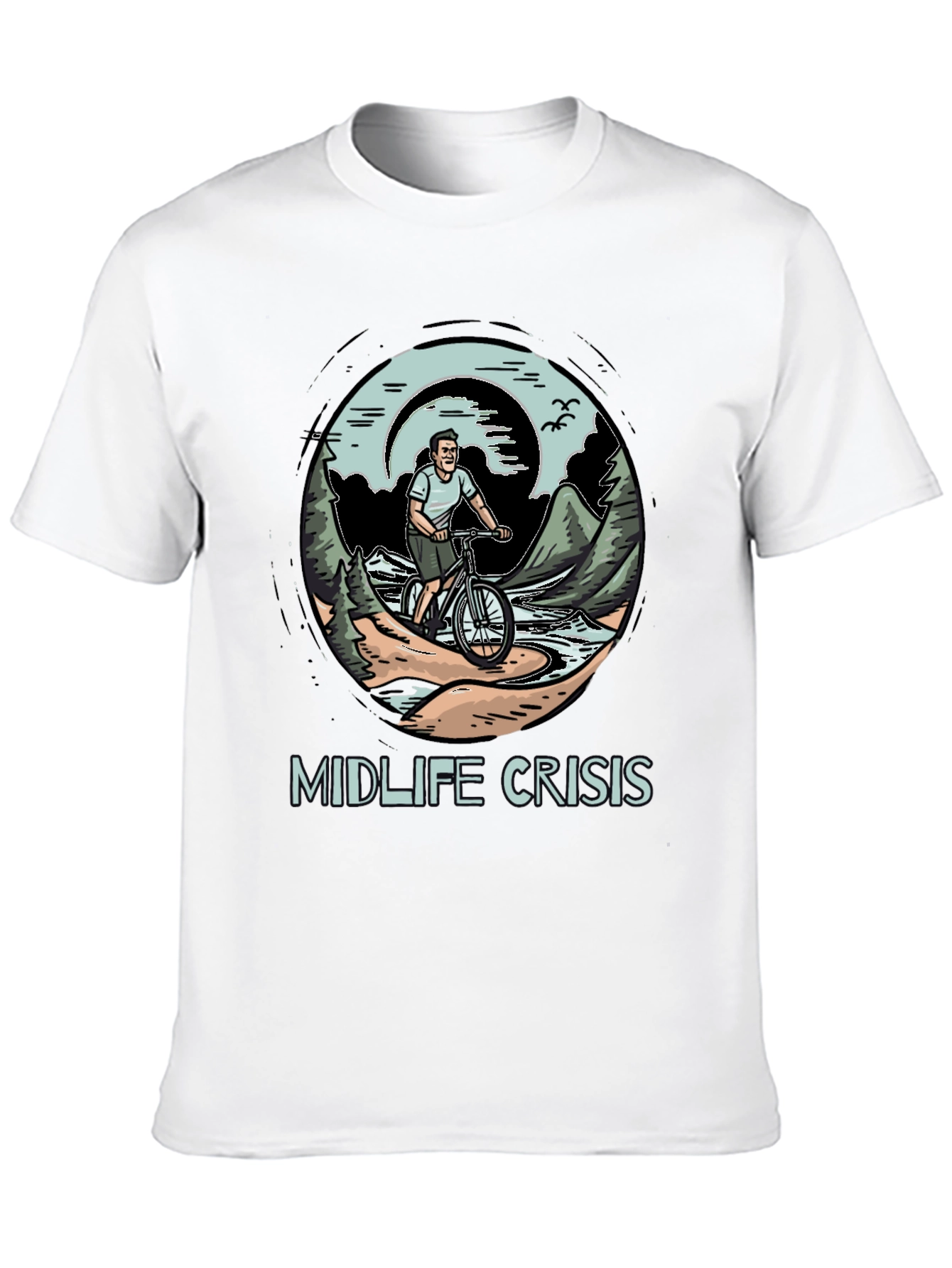 Midlife Crisis Biker T-Shirt: Outdoor Adventure Tee