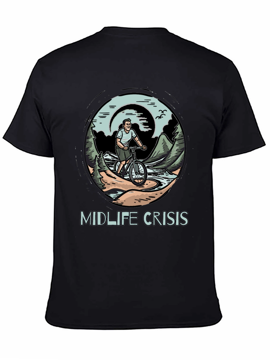 Midlife Crisis Biker T-Shirt: Outdoor Adventure Tee