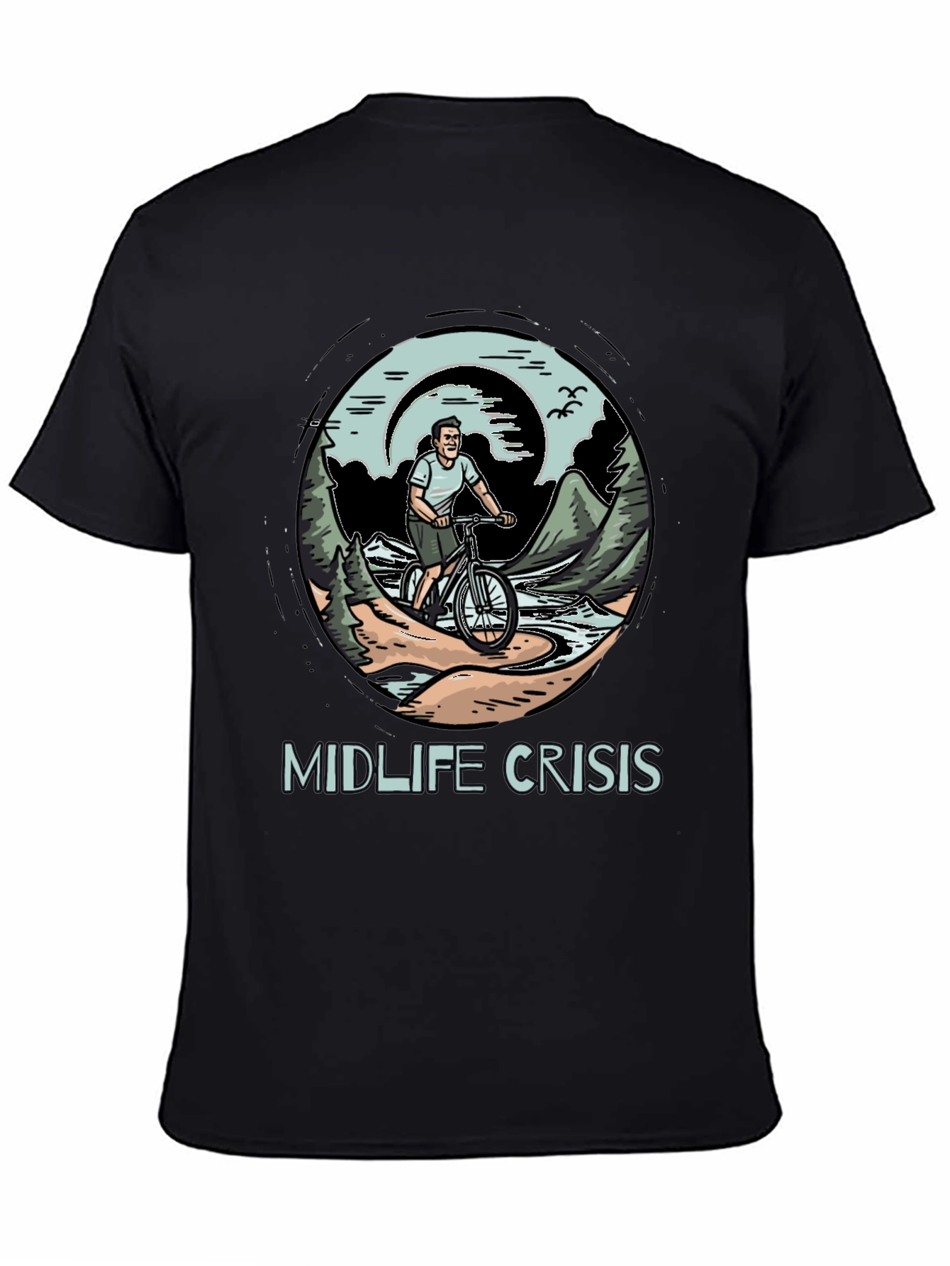 Midlife Crisis Biker T-Shirt: Outdoor Adventure Tee