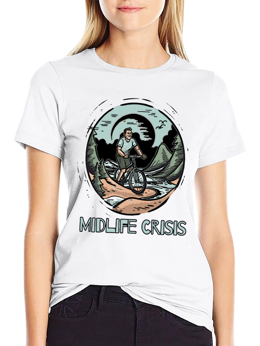 Midlife Crisis Biker T-Shirt: Outdoor Adventure Tee