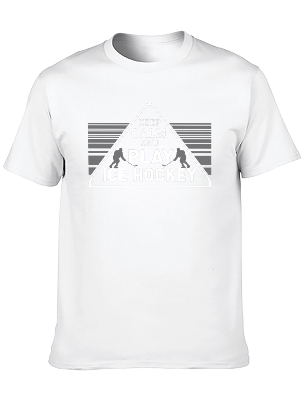 Keep Calm and Play Ice Hockey Graphic T-Shirt