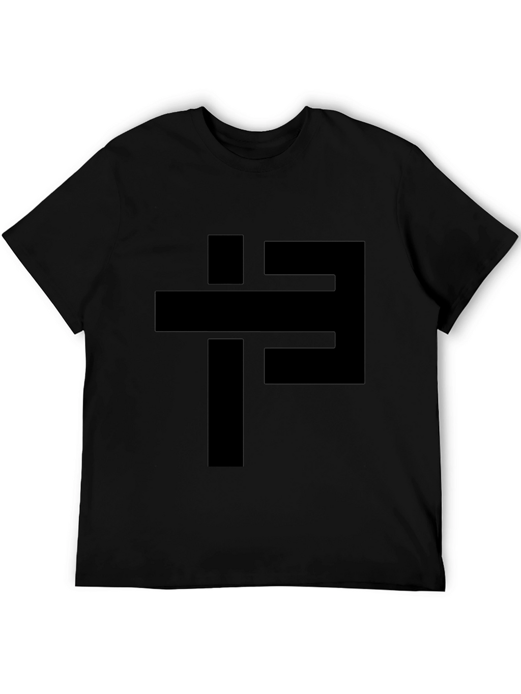 Modern Geometric Graphic Black T-Shirt
