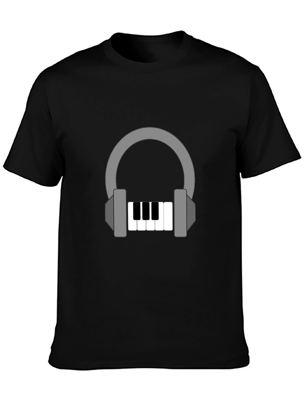 Headphone Piano Graphic Tee - Music Lover Shirt