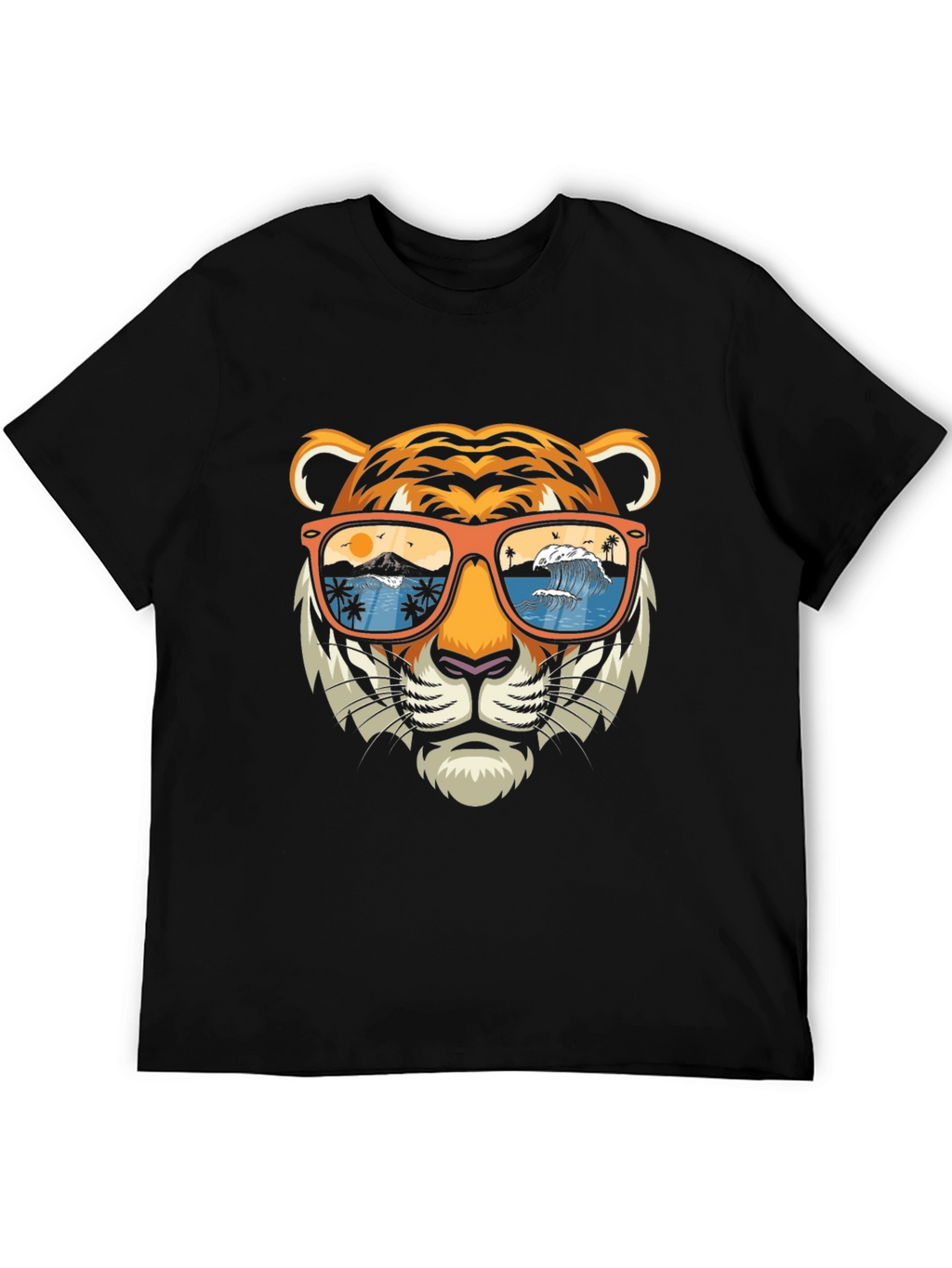 Tiger Sunglasses Graphic Tee - Summer Vibes