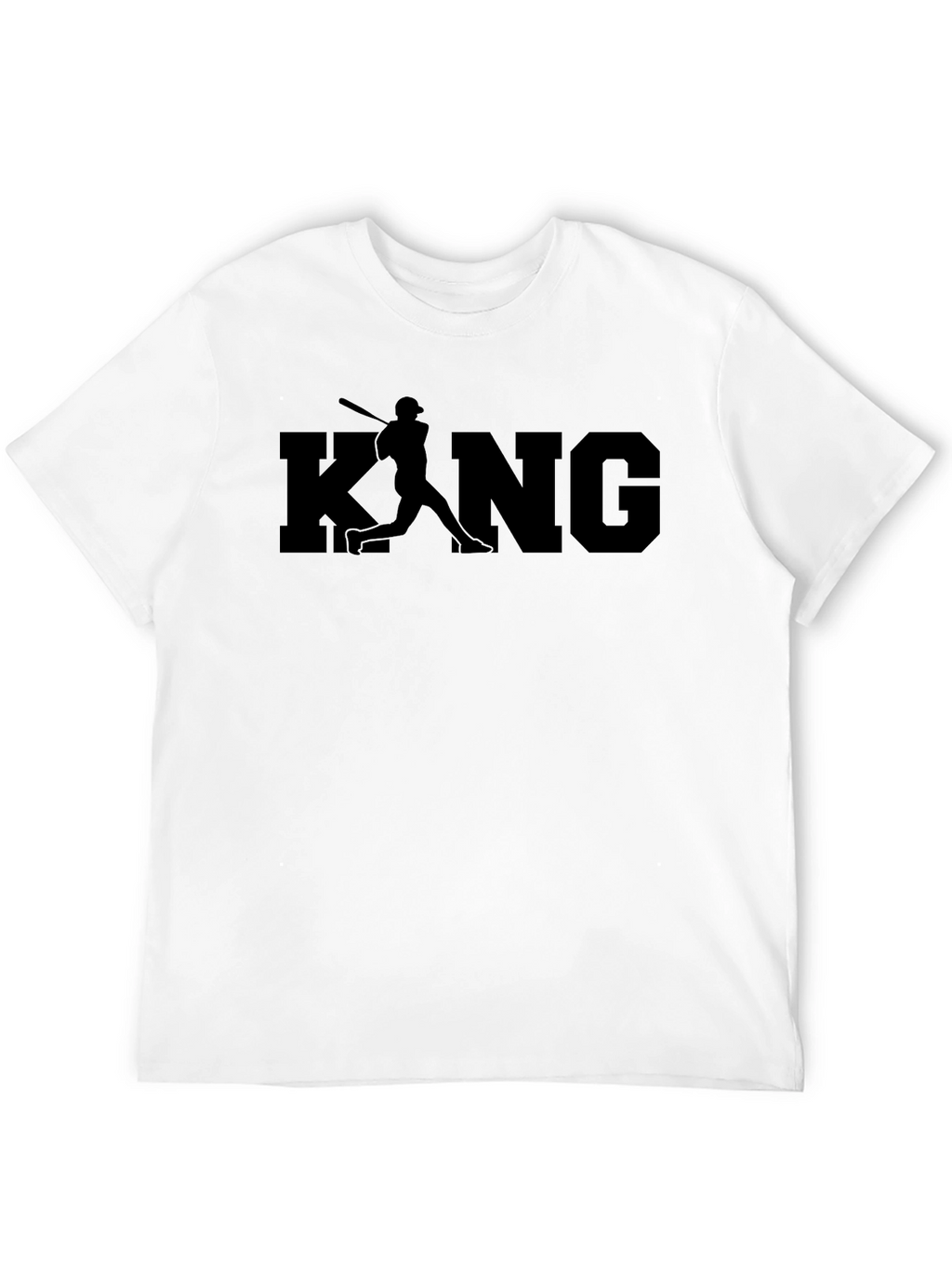 Baseball King Graphic T-Shirt - Stylish Crew Neck Tee