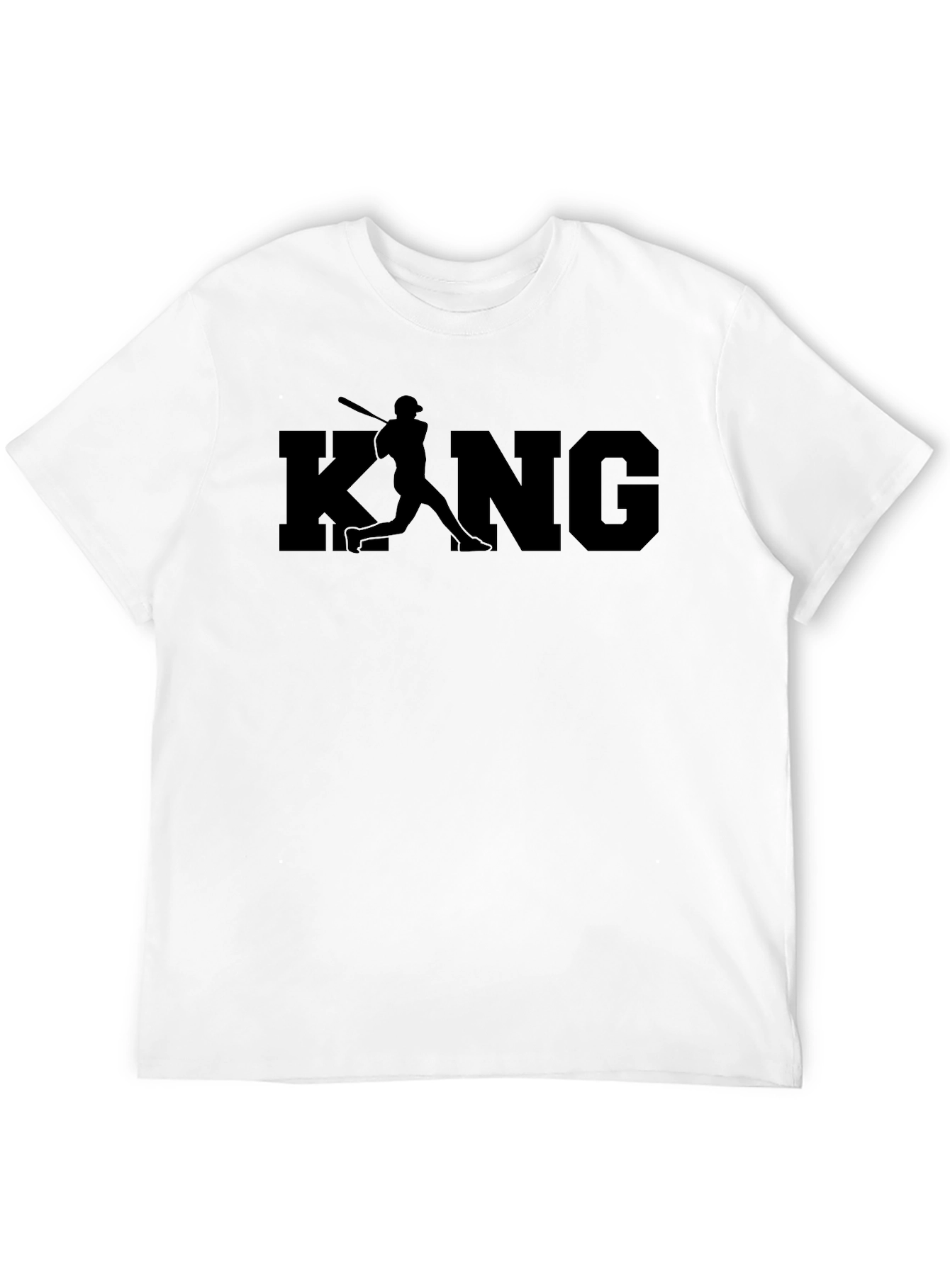 Baseball King Graphic T-Shirt - Stylish Crew Neck Tee