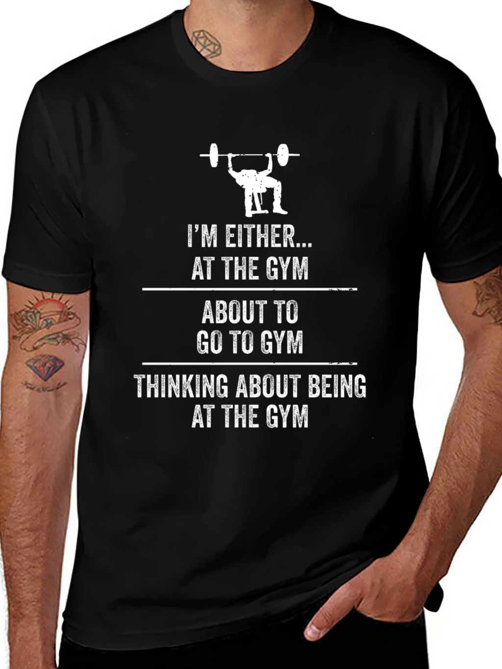 Gym Motivation T-Shirt - Weightlifting Design