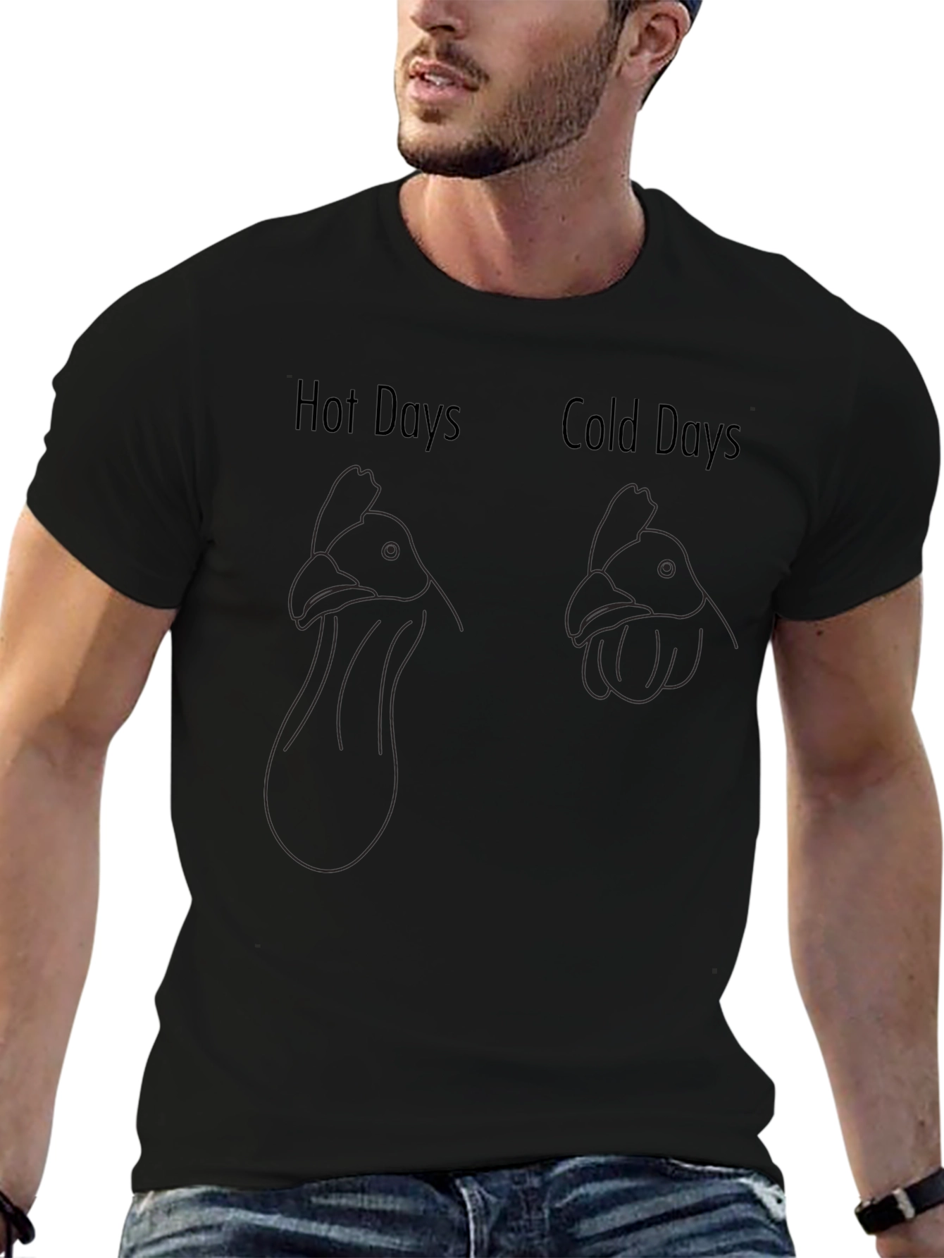 Hot Days Cold Days Chicken Neck Humor T-Shirt