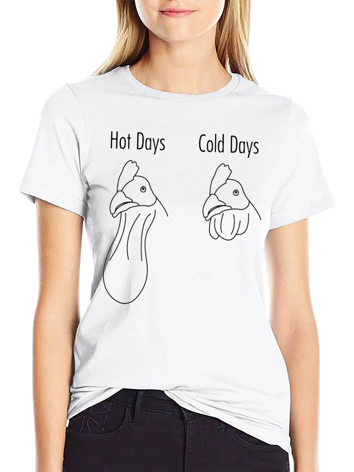 Hot Days Cold Days Chicken Neck Humor T-Shirt