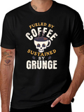 Fueled By Coffee Grunge T-Shirt