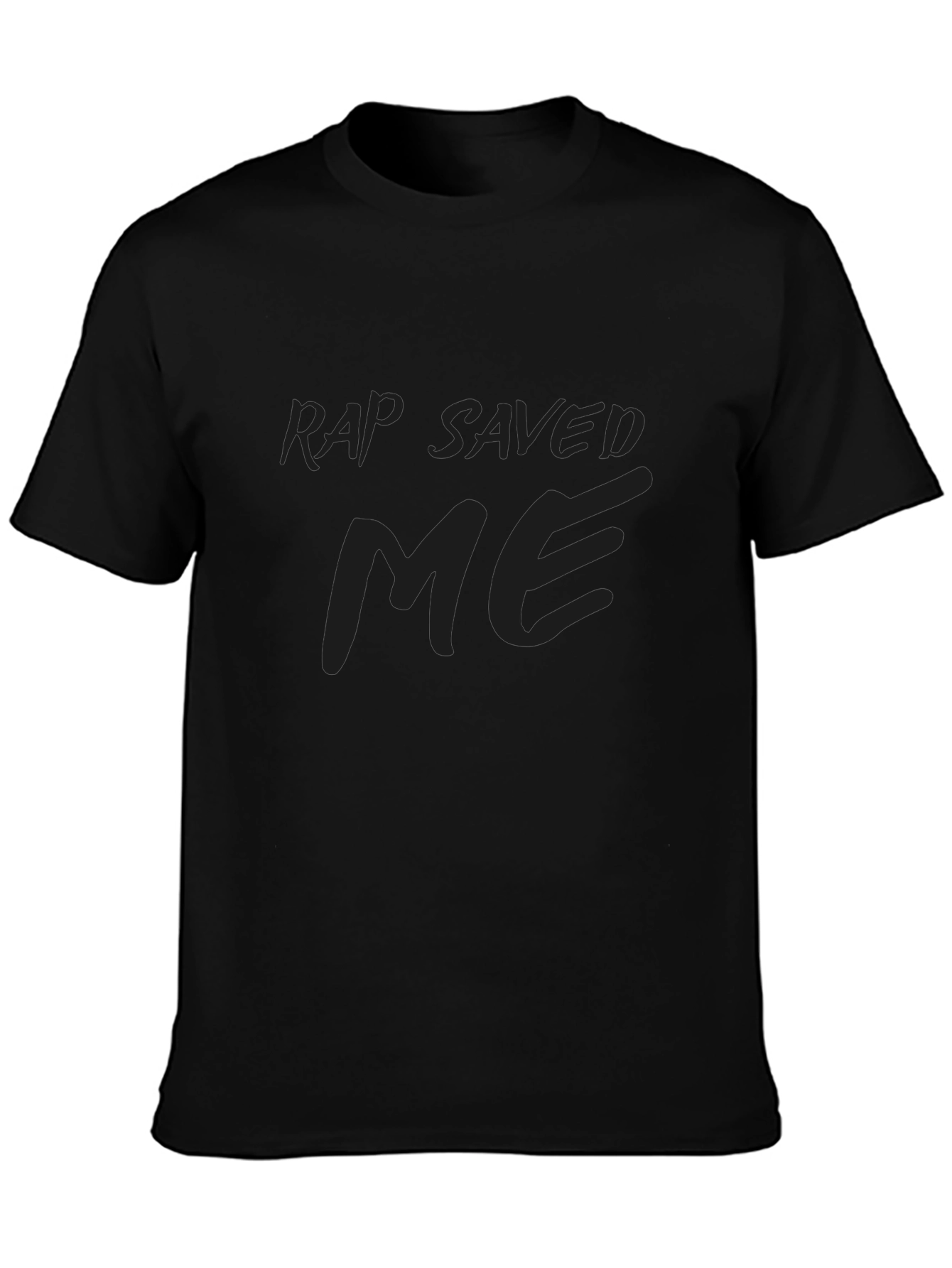 Rap Saved Me Graphic T-Shirt - Trendy Dark Tee