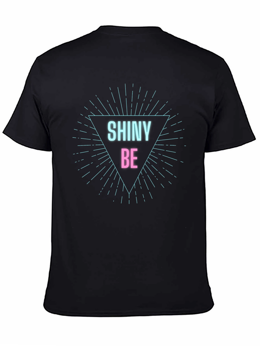 Shiny Be Graphic Tee - Black Cotton Comfort