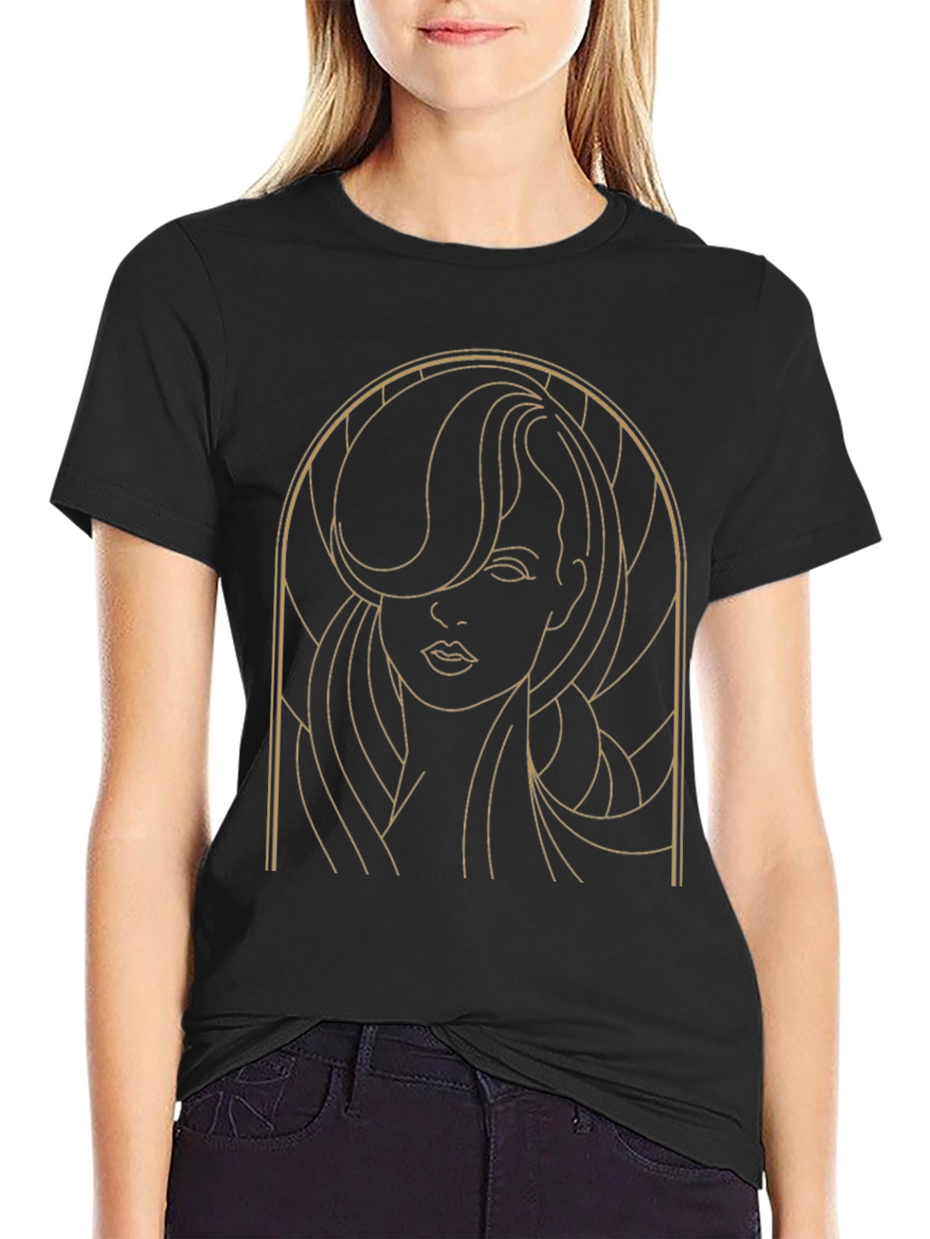 Art Deco Woman Graphic T-Shirt - Stylish Tee