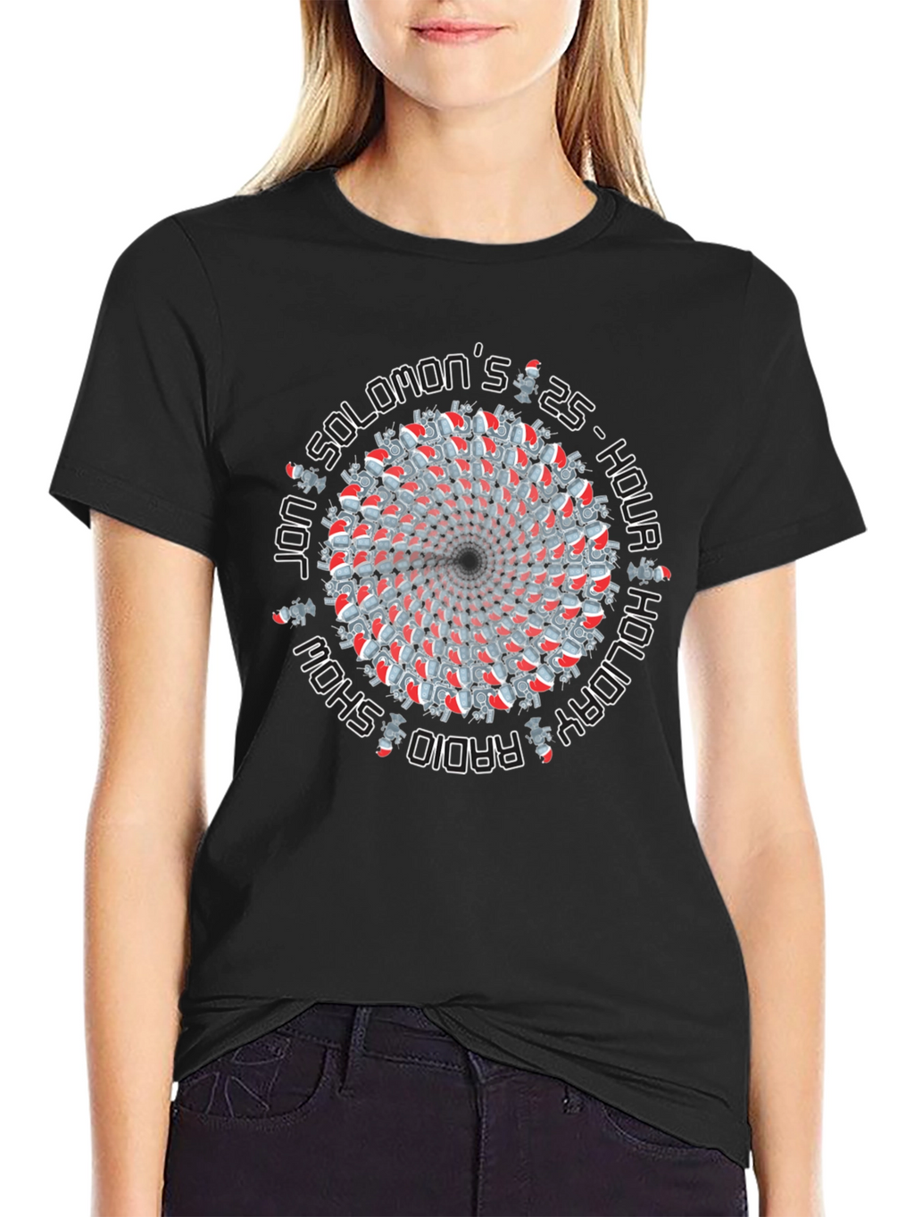 Jon Solomon 25-Hour Holiday Radio Show Black T-Shirt