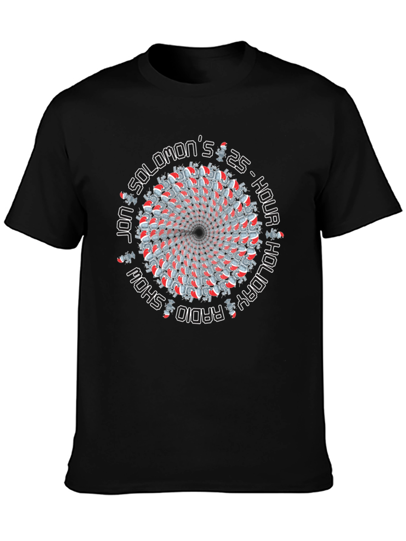 Jon Solomon 25-Hour Holiday Radio Show Black T-Shirt