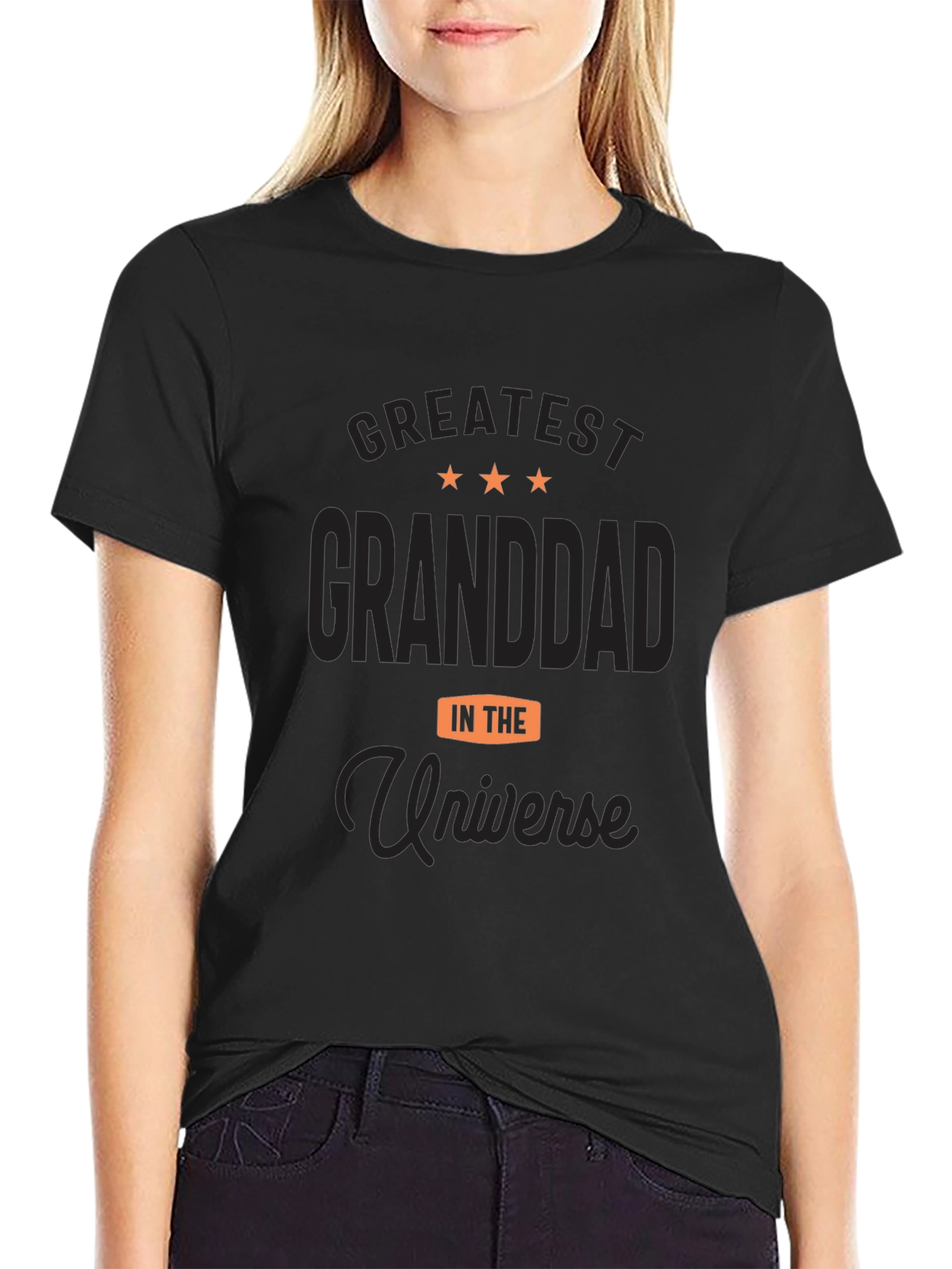 Greatest Granddad Universe Black T-Shirt