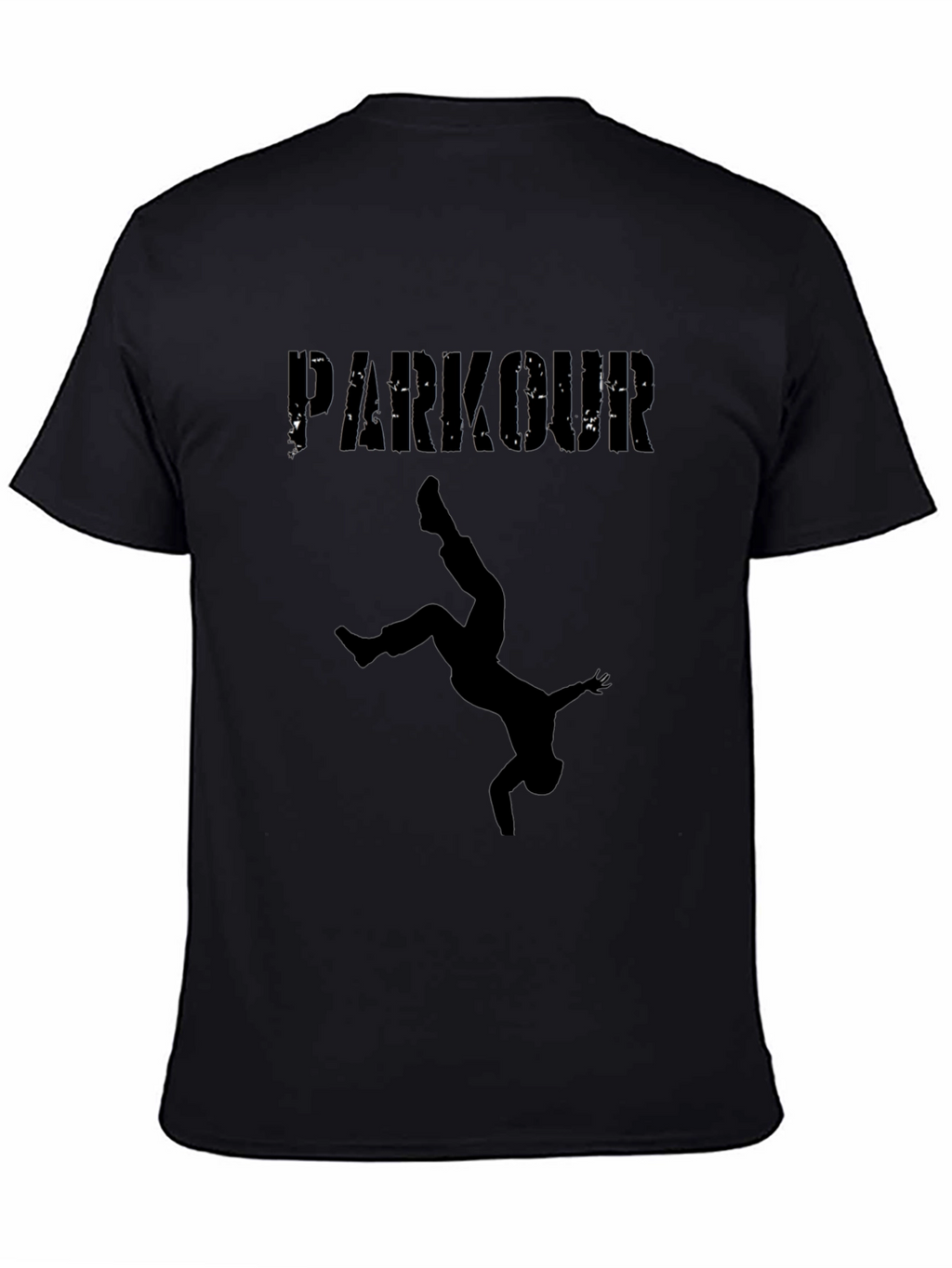 Parkour Silhouette Graphic Tee - Black T-Shirt