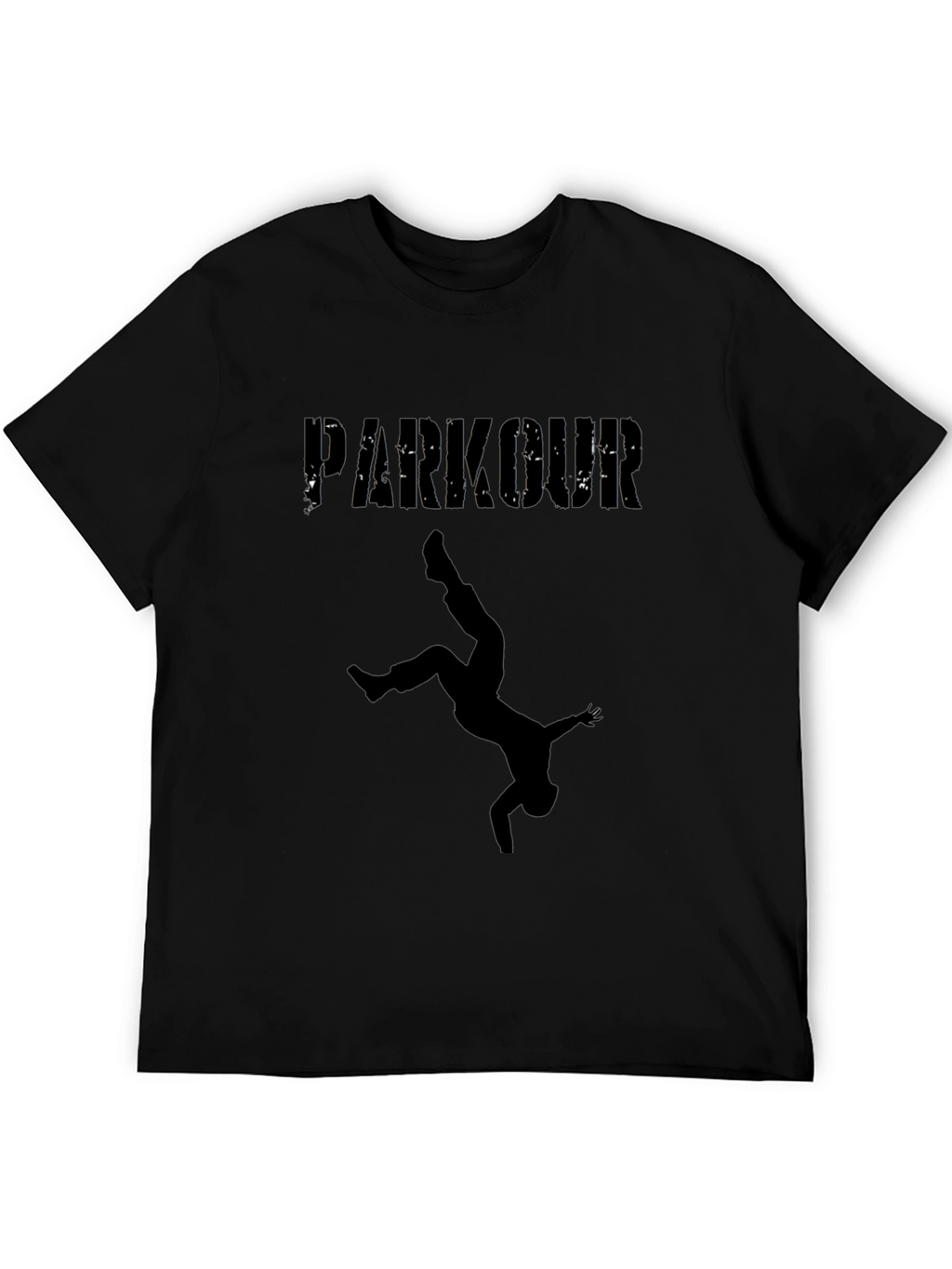 Parkour Silhouette Graphic Tee - Black T-Shirt
