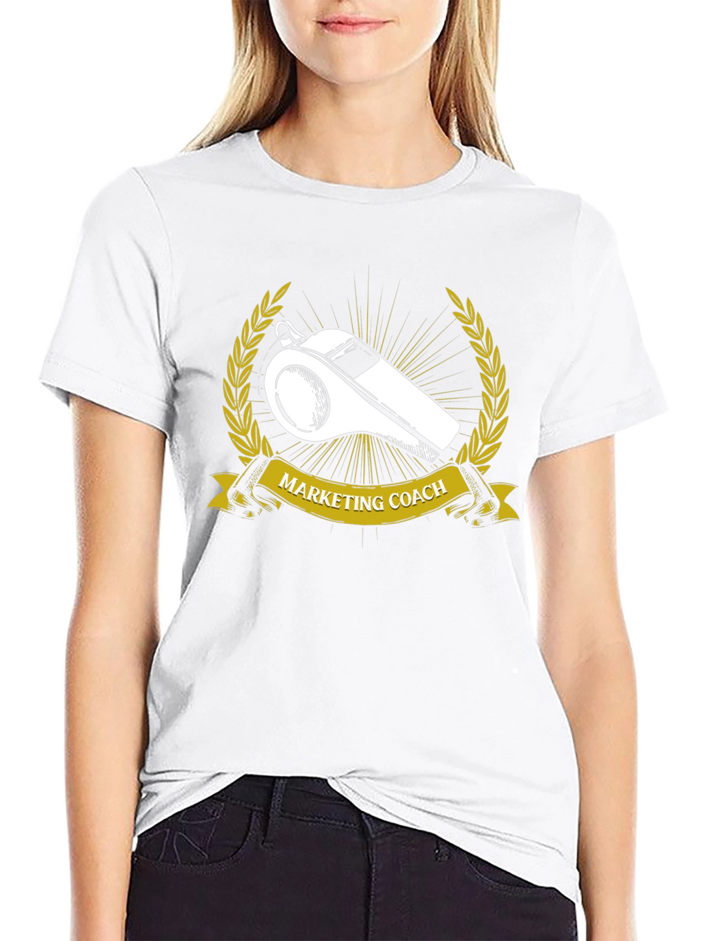 Marketing Coach Whistle Graphic T-Shirt