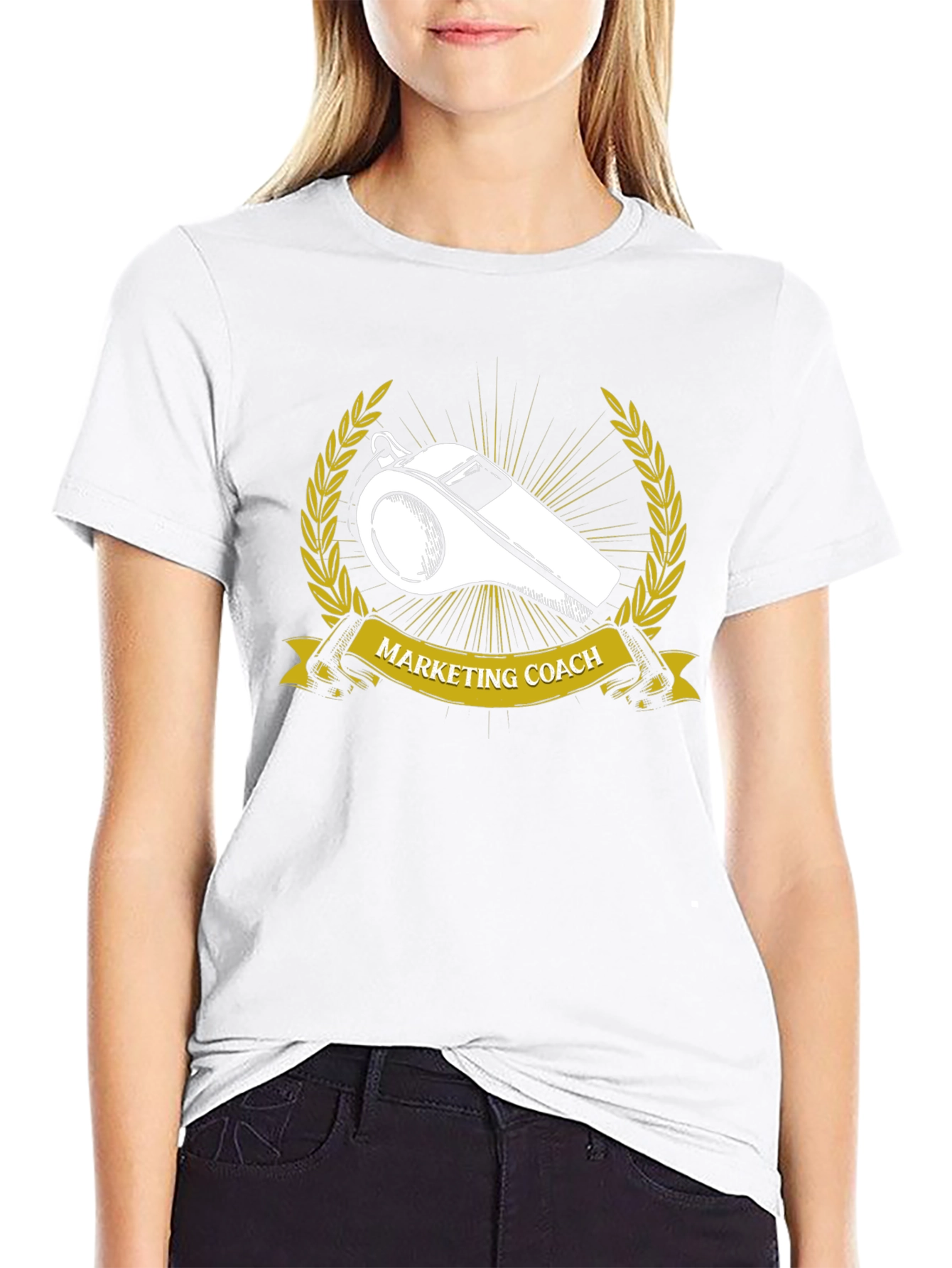 Marketing Coach Whistle Graphic T-Shirt