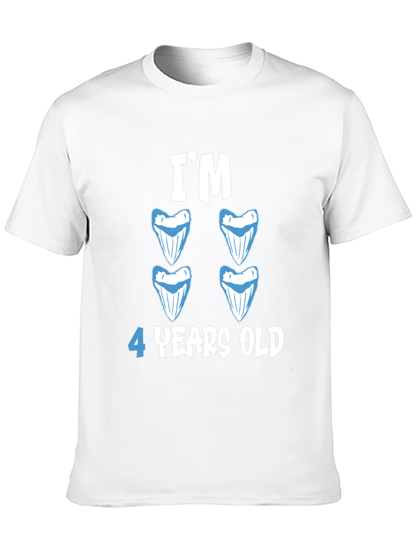 Im 4 Years Old Shark Teeth Birthday T-Shirt