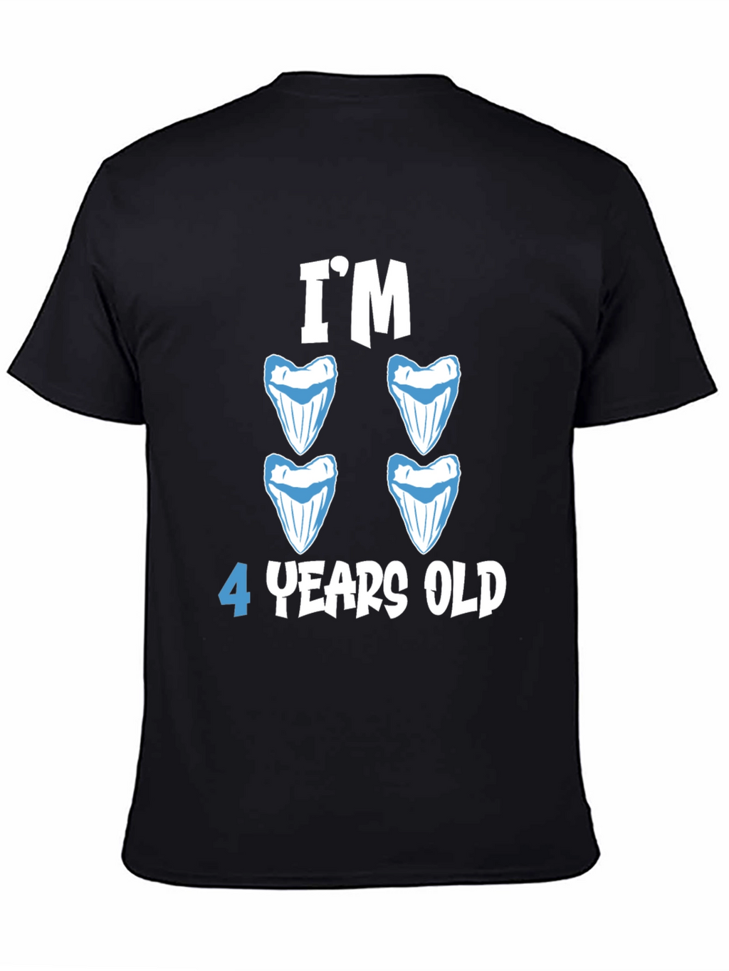 Im 4 Years Old Shark Teeth Birthday T-Shirt