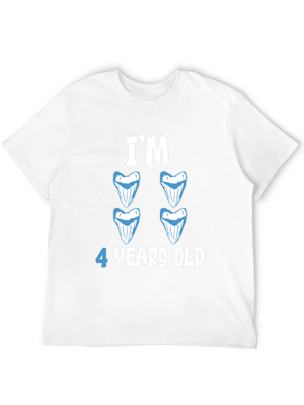 Im 4 Years Old Shark Teeth Birthday T-Shirt