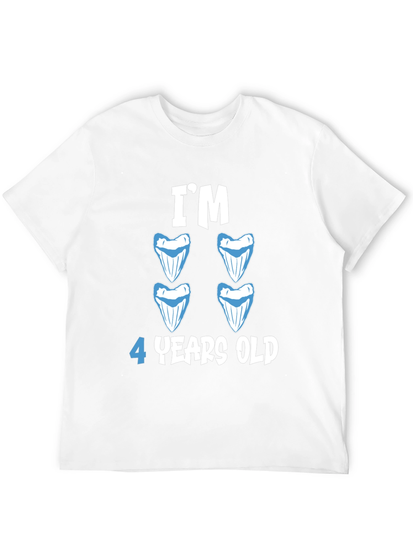 Im 4 Years Old Shark Teeth Birthday T-Shirt
