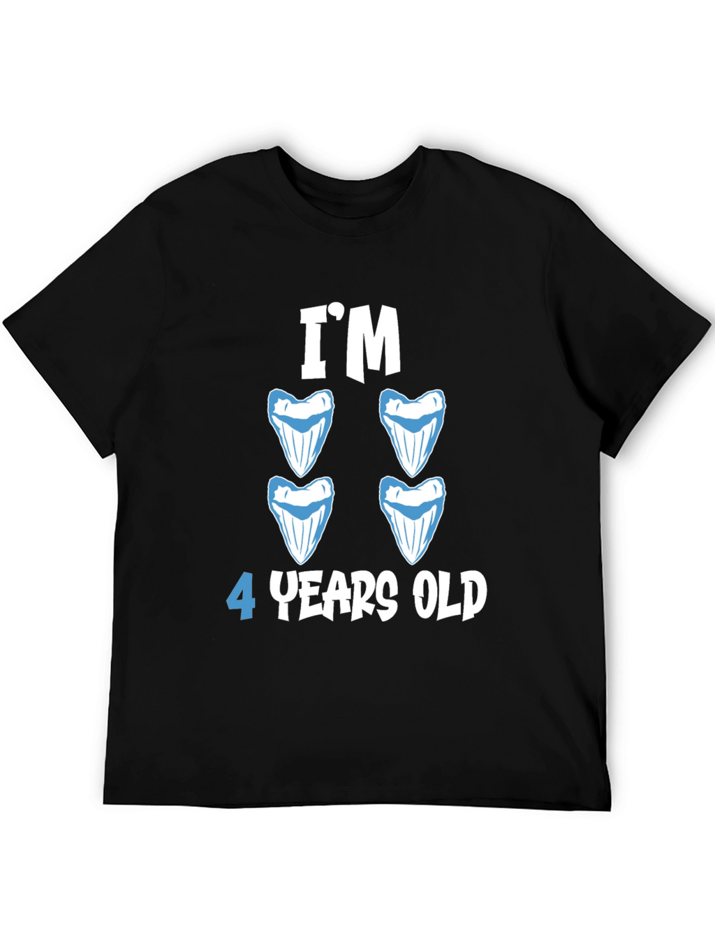 Im 4 Years Old Shark Teeth Birthday T-Shirt