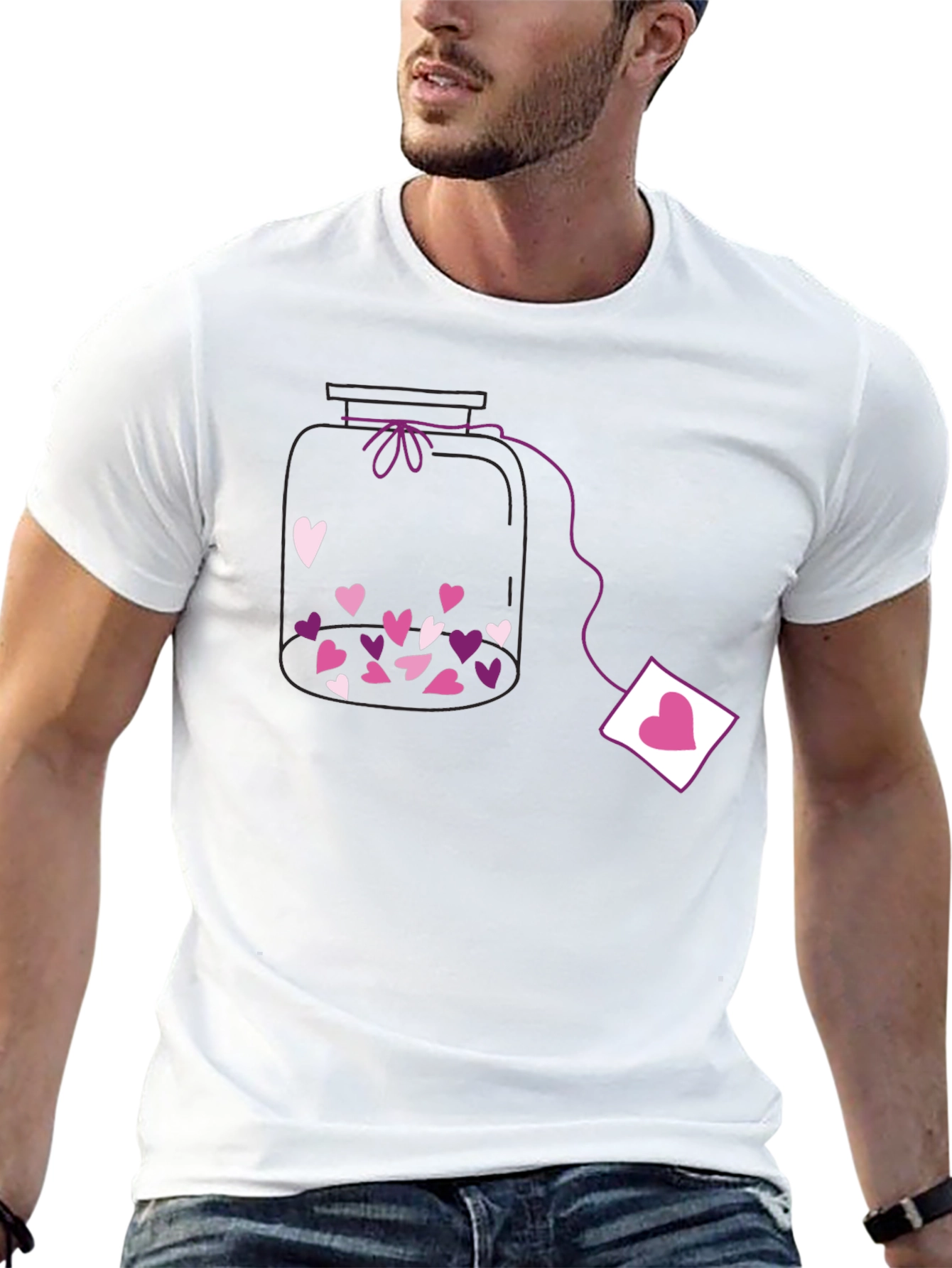 Heart Jar Black T-Shirt