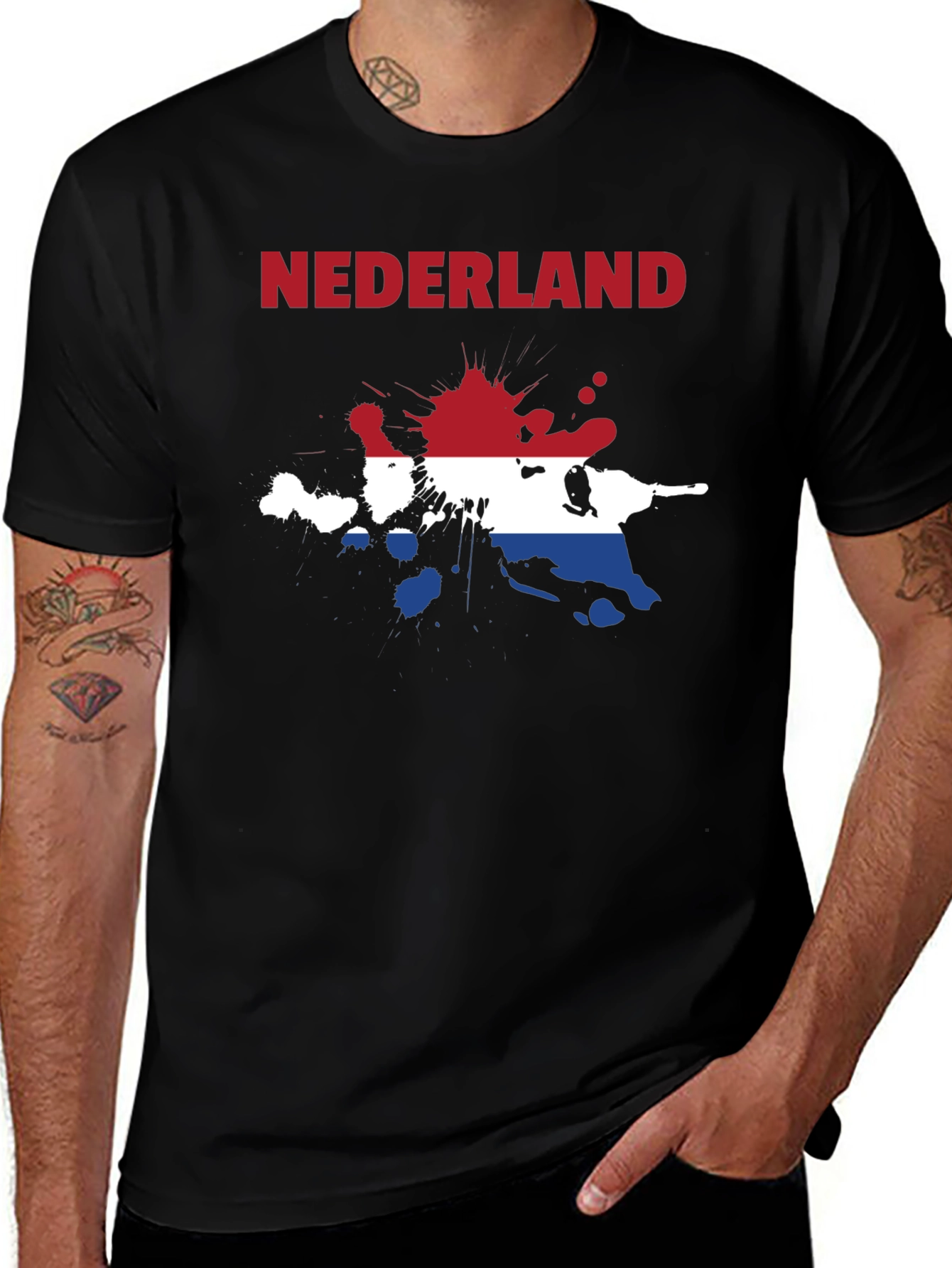 Netherlands Flag Splatter T-Shirt - Nederland Tee