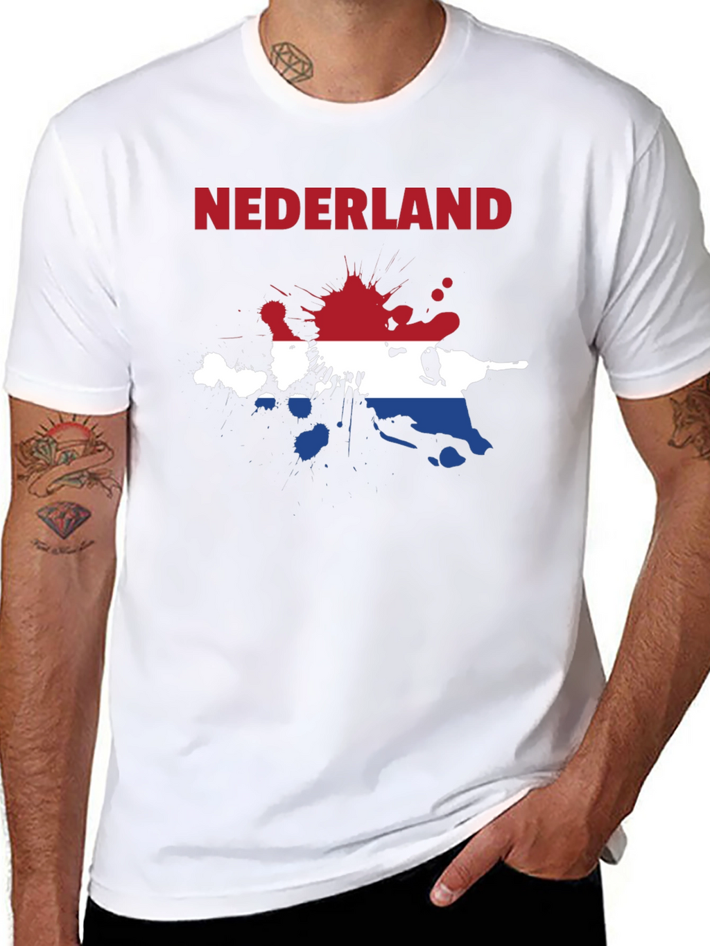 Netherlands Flag Splatter T-Shirt - Nederland Tee