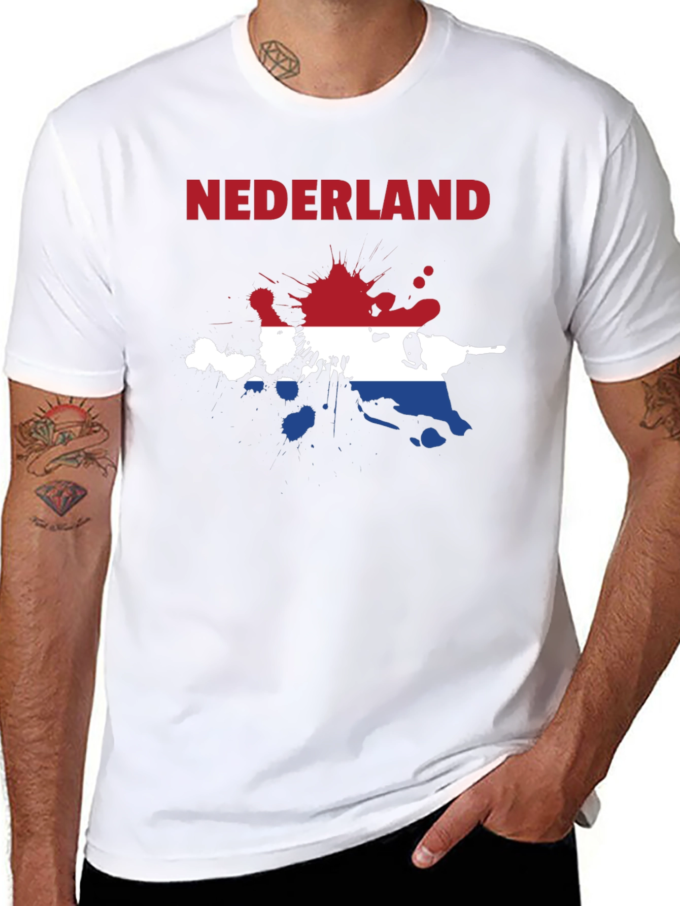 Netherlands Flag Splatter T-Shirt - Nederland Tee