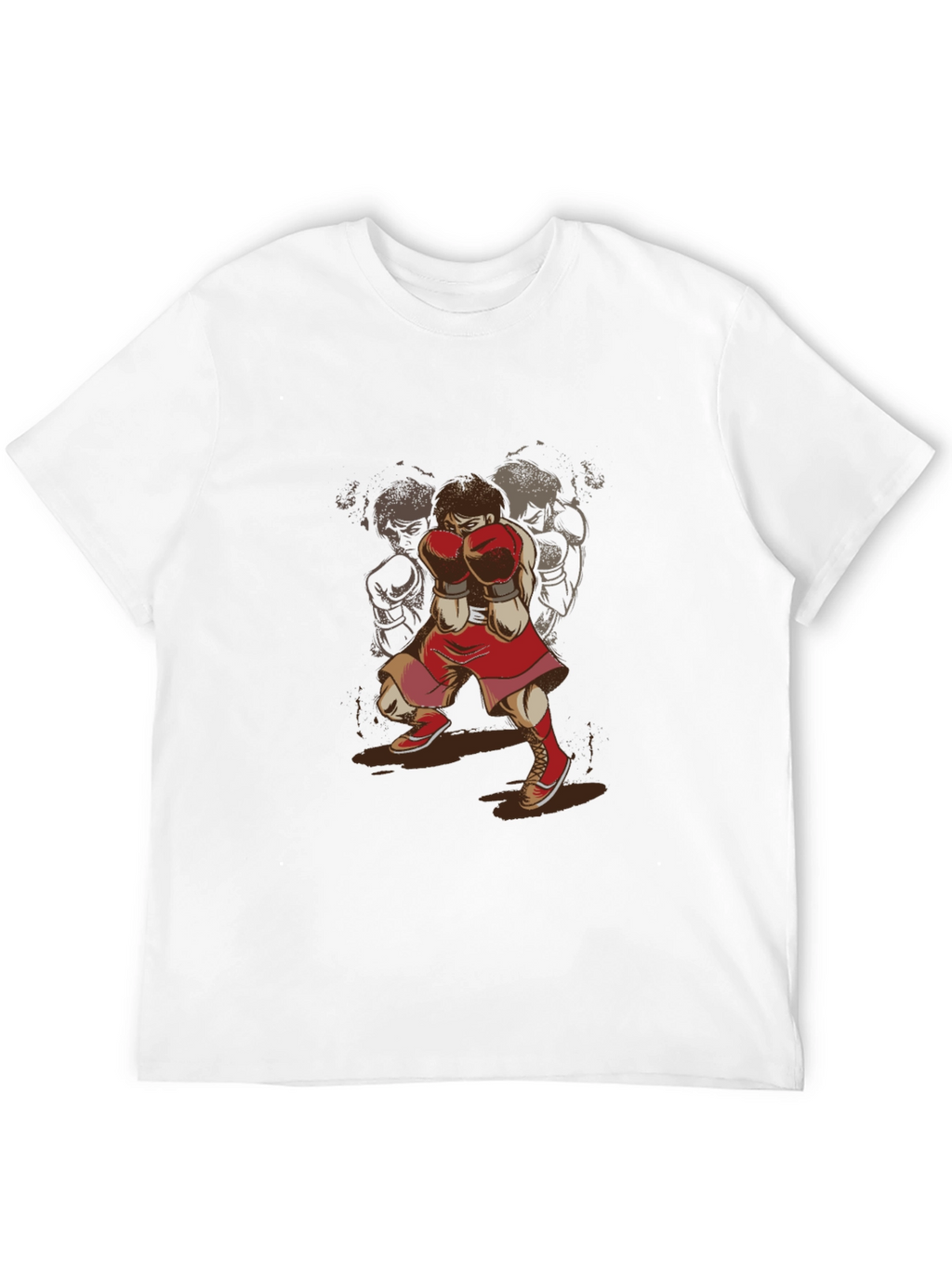 Boxer Graphic T-Shirt - Retro Sports Style Tee